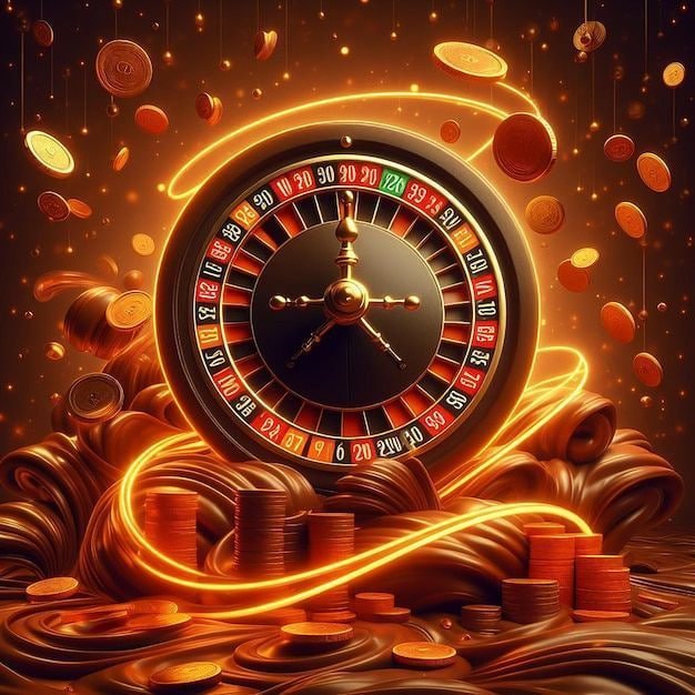 Tampilan antarmuka Mega Wheel di platform racik198 dengan roda spin dan kontrol permainan